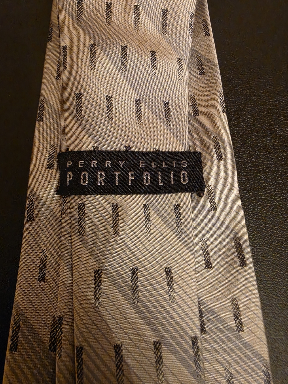 Perry Ellis Light Beige Patterned Tie
